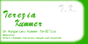 terezia kummer business card